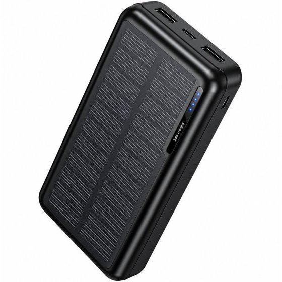Hoco Power Bank 20000mAh 10W 1xUSB-C 2xUSB-A 1xMicrousb �� Solar Panel ����� - (J176A Honorifico)