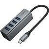 Hoco Usb Hub 4-in-1 USB-C �� 4xUSB-A 3.0 Aluminum Alloy ���� - (HB1C)