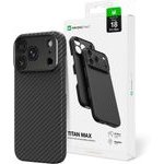 AmazingThing Titan Max Lens Case For Iphone 18 Pro Max In Aramid Fiber With Camera Cover, Compatible With Magsafe - Black - (IP18XTYBK)