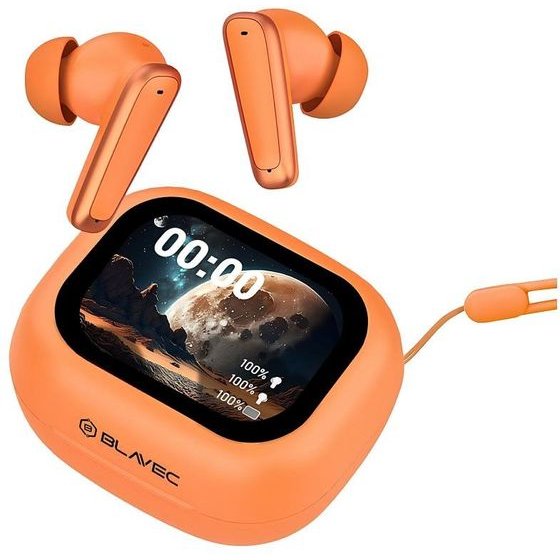 Blavec True Wireless ��������� Bluetooth BW-07 Live Anc �� ����� Lcd ��������� - (BW07L-O)