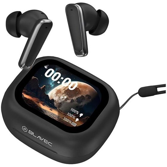 Blavec True Wireless ��������� Bluetooth BW-07 Live Anc �� ����� Lcd ����� - (BW07L-B)