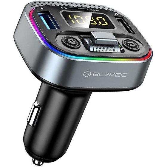 Blavec ��������� ����������� ������� �������� TR-04 �� ����� ����� Usb A & Usb C Pd Qc 30W & Bluetooth MP3 & Fm ����� - (TFMFTR04-B)