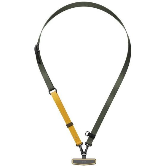 UNIQ Phone Lanyard Vista Flex 2-in-1 Deep forest/Canary Yellow - (UNIQ-VISTAFLEX2IN1-DFSTCYEL)