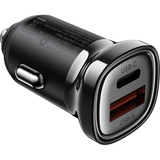 Acefast ��������� ����������� PD30W 1xUSB-A 1xUSB-C ������ - (B19)