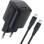 Acefast ��������� �������� Mini Fast Charging 1xUSB-C PD45W QC3.0 Gan �� ������� USB-C �� USB-C 1.2m ������ - (A119)