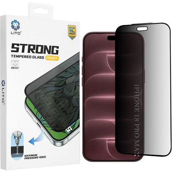 Lito - D+ Max Strong Privacy - iPhone 18 Pro Max - Black