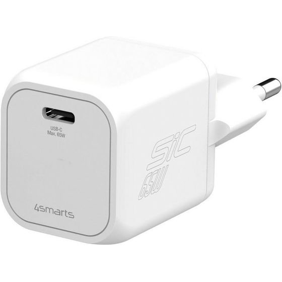 4sMarts Wall Charger Pdplug Sic 65W USB-C White - (551065)