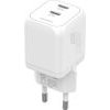 4sMarts Wall Charger Pdplug Sic Dual 45W 2xUSB-C White - (552045)