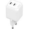 4sMarts Wall Charger Pdplug Sic Dual 45W 2xUSB-C White - (552045)