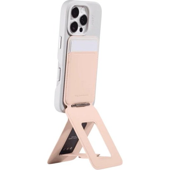 Moft Magnetyczny Portfel i Stojak Na Telefon Movas Tripod Magsafe Brzoskwiniowy - (MS027WA-1-ME-PCPK)