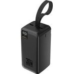 Wozinsky Powerbank W8-B 50000mAh 30W 2xUSB-A And 2xUSB-C And Usb Micro With Flashlight - Black 5907769388132 - (W8-5B)