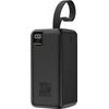 Wozinsky Powerbank W8-B 50000mAh 30W 2xUSB-A And 2xUSB-C And Usb Micro With Flashlight - Black 5907769388132 - (W8-5B)