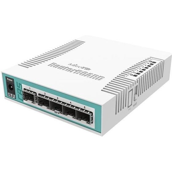 Mikrotik Network Switch Gigabit Ethernet (10/100/1000) Power Over Ethernet (PoE) White - (CRS106-1C-5S)