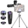 APEXEL ��� ����� ��� Smartphone �� �������, 4 �� 1, 22x Zoom - (22X105-4IN1)