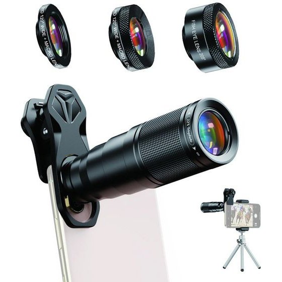 APEXEL ��� ����� ��� Smartphone �� �������, 4 �� 1, 22x Zoom - (22X105-4IN1)