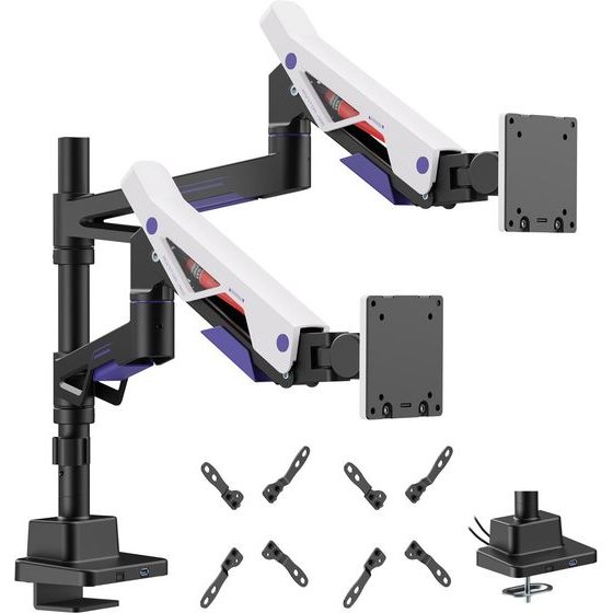 Brateck Gaming ���� �������� ��� 2x ������ 24-57, ��� 27kg, Heavy Duty - (LDT95-C024UCP)
