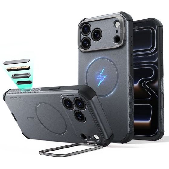 ESR Cyber Tough Kickstand Magsafe Iphone 17 Pro Max / 18 Pro Max GREY