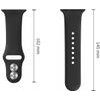 Tech-Protect Silicone Apple Watch 8 / 9 / 10 / 11 / 12 / Se / Ultra (44 / 45 / 46 / 49 MM) BLACK