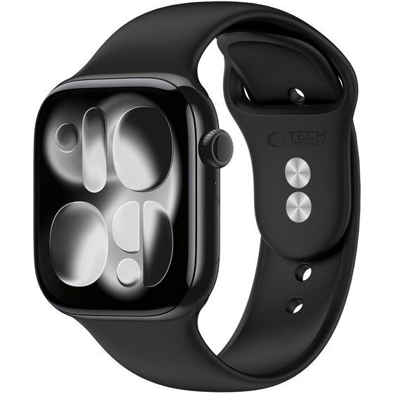 Tech-Protect Silicone Apple Watch 8 / 9 / 10 / 11 / 12 / Se / Ultra (44 / 45 / 46 / 49 MM) BLACK