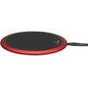 All New , Wireless Charger, ultra thin, for telephone, red, 5/9V, 10W, overtemperature protection, Qi - (WP315-R)
