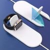 All New 2v1 wireless charger, for mobile phone and Apple Watch, white, 5V, 10W, Qi - (N12)