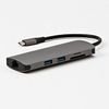 All New USB 3.1 Type-C Docking station grey, , HDMI, RJ45, microSD, USB C (PD), 2x USB3.0 - (QZDH001XS0AW)