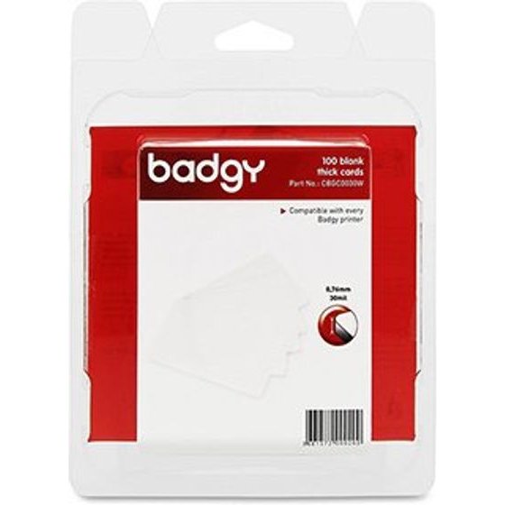 Badgy card for printing, white, 0.76mm, baleno po for card printer - (CBGC0030W)