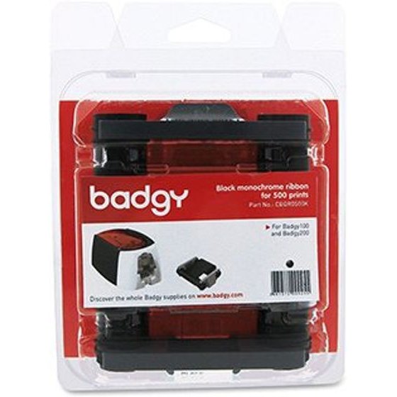 Badgy original tape for card printer, black, - (CBGR0500K)