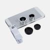 Loukin Lens for mobile phone, with clip, plastic/aluminium, silver, 3in1 - (OFLU003M3P0T)