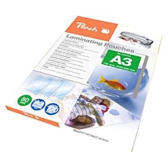 Peach Foil laminating, A3, 80mic, transparent, thermal, 100pcs - (PP580-01)