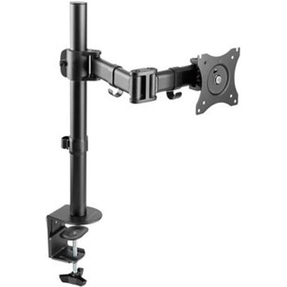 ULTRADESK SKELETON Single Adjustable holder for monitor, black, 2-9KG, table clamp and bushing, 17-30, 75x75/100x100 - (UD-SKEL-SN)