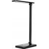 Virone office lamp Isiyo, aluminum + ABS, black, 3 ligtening types, IP20 wireless charger - (DL-5/B)