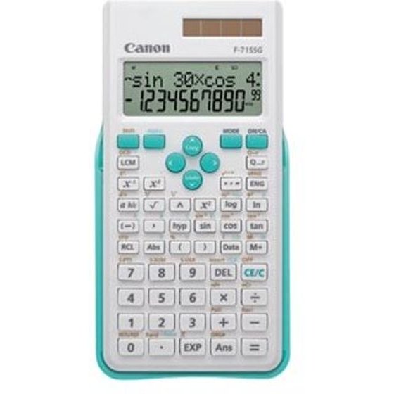 Canon Calculator F-715SG, white, school, 12-digit, with blue case - (5730B003)