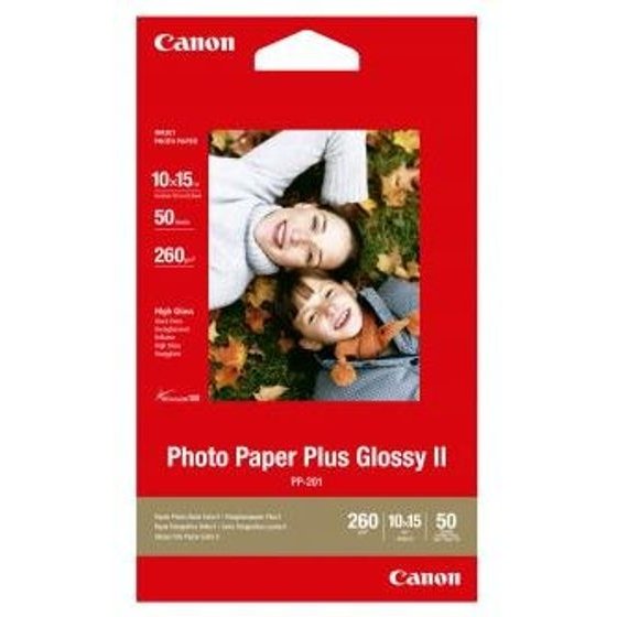 Canon Photo Paper Plus Glossy, PP-201 4x6, photo paper, glossy, white, 10x15cm, 4x6, 265 g/m2, 50 pcs, inkjet - (2311B003)