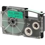 Casio original tape cassette, , black printing/green base., non-laminated, 8m, 9mm - (XR-9GN1)