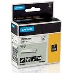 Dymo original tape cassette, , S0718600, black printing/white base., 5.5m, 12mm, RHINO vinyl profi D1 - (18444)