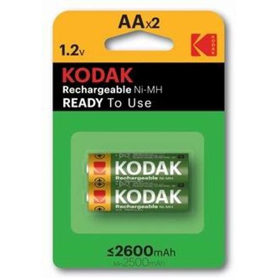 Kodak rechargeable Ni-MH battery AA, 2-pack - (KOD-REC003)
