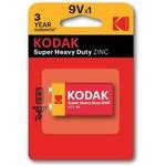 Kodak SUPER HEAVY DUTY One-off zinc-chloride battery 9VA, 1-pack - (KOD-9V)