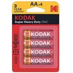 Kodak SUPER HEAVY DUTY One-off zinc-chloride battery AA, 4-pack - (KOD-R6)