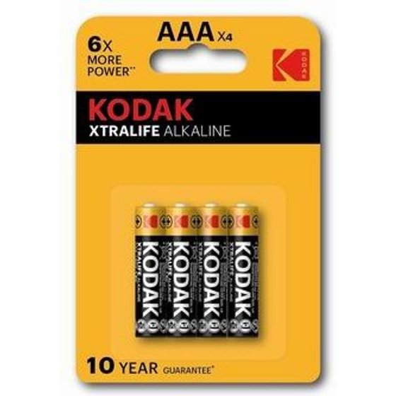 Kodak XTRALIFE One-off alkaline battery AAA, 4-pack - (KOD-LR3XT)