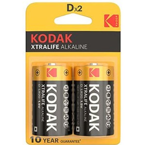 Kodak XTRALIFE One-off alkaline battery LR20, 2-pack - (KOD-LR20XT)