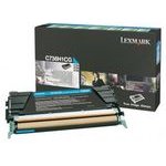 Lexmark original toner cyan, 10000p, high capacity, return - (C736H1CG)