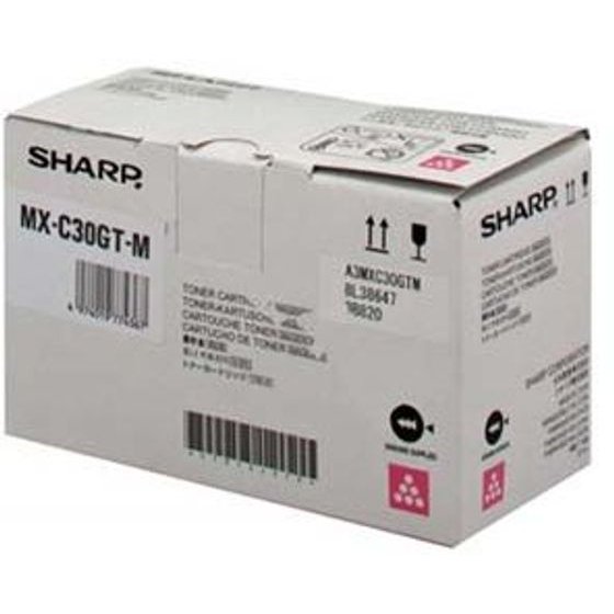 Sharp original toner MX-C30GTM, magenta, 6000p - (MXC30GTM)