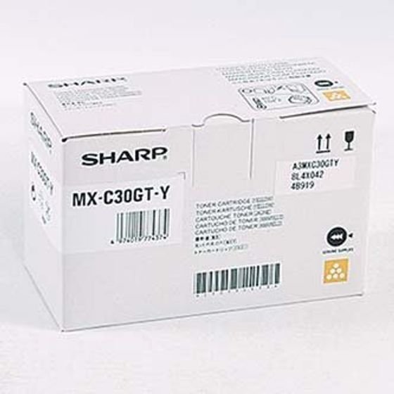 Sharp original toner MX-C30GTY, yellow, 6000p - (MXC30GTY)