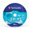 Verbatim CD-R, Extra Protection, 10-pack, 700MB, 52x, 80min., 12cm, without printing possibility, wrap, for data archiving - (43725)