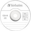 Verbatim CD-R, Extra Protection, 10-pack, 700MB, 52x, 80min., 12cm, without printing possibility, wrap, for data archiving - (43725)