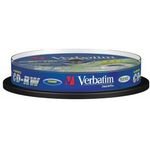 Verbatim CD-RW, SERL Scratch Resistant, 10-pack, 700MB, 12x, 80min., 12cm, without printing possibility, cake box, for data - (43480)