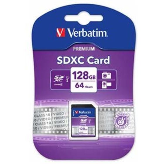 Verbatim memory card Secure Digital Card Premium U1, 128GB, SDXC, UHS-I U1 (Class 10) - (44025)