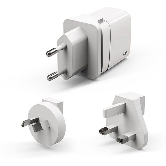 Silicon Power Boost Charger QM16 Universal White Ac Fast Charging Indoor - (SP20WASYQM162PAW)