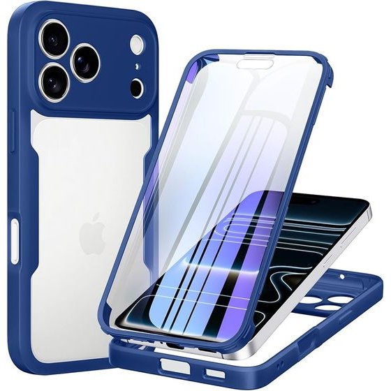 Techsuit - ColorVerse 360 Series + Screen Protector - iPhone 18 Pro / iPhone 17 Pro - Blue